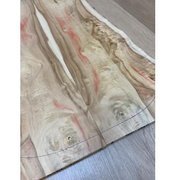 Клён Американский заготовка на топ под заливку Смешанный АА 8х173-143х520 мм - 2шт.(книжкой)-5