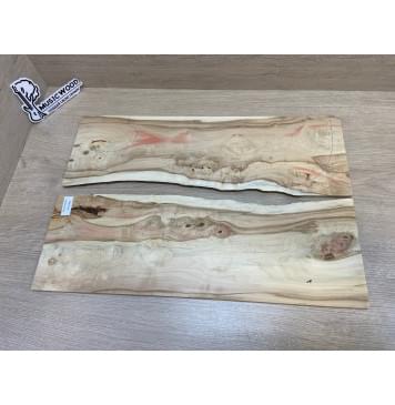 Клён Американский заготовка на топ под заливку Смешанный АА 8х173-143х520 мм - 2шт.(книжкой)-0