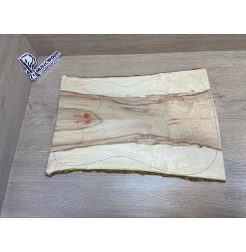 Клён Американский Волнистый заготовка на топ Смешанный ААА Волна А 8х165-145х470 мм - 2шт.(книжкой)-0