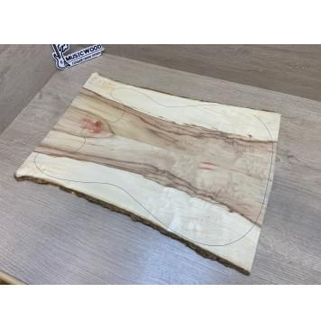 Клён Американский Волнистый заготовка на топ Смешанный ААА Волна А 8х165-145х470 мм - 2шт.(книжкой)-2