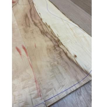 Клён Американский Волнистый заготовка на топ Смешанный ААА Волна А 8х165-145х470 мм - 2шт.(книжкой)-3