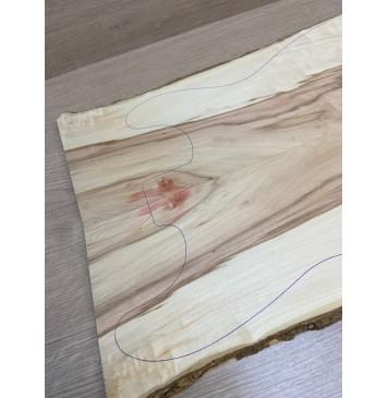 Клён Американский Волнистый заготовка на топ Смешанный ААА Волна А 8х165-145х470 мм - 2шт.(книжкой)-6