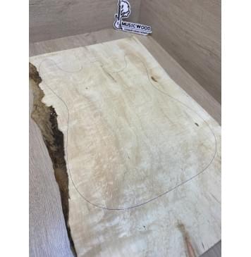 Клён Американский Волнистый заготовка на топ Смешанный ААА Волна АА 17х380-320х585-575 мм (цельный) АКЦИЯ-2