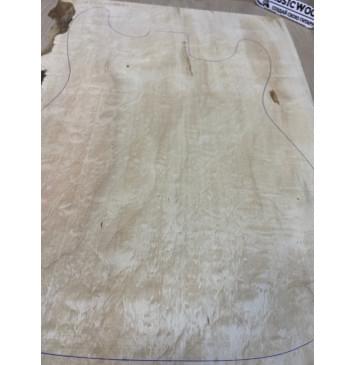 Клён Американский Волнистый заготовка на топ Смешанный ААА Волна АА 17х380-320х585-575 мм (цельный) АКЦИЯ-4