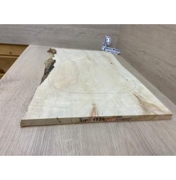 Клён Американский Волнистый заготовка на топ Смешанный ААА Волна АА 17х380-320х585-575 мм (цельный) АКЦИЯ-6