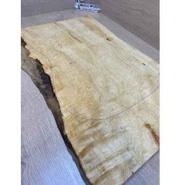 Клён Американский Волнистый заготовка на топ Смешанный ААА Волна АА 17х380-320х585-575 мм (цельный) АКЦИЯ-14