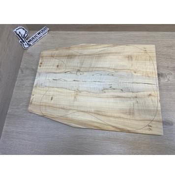 Клён Американский Волнистый заготовка на топ Смешанный АА Волна А 17х167-125х445 мм - 2шт.(книжкой) АКЦИЯ-2