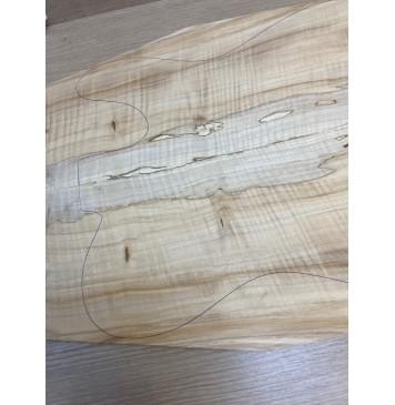 Клён Американский Волнистый заготовка на топ Смешанный АА Волна А 17х167-125х445 мм - 2шт.(книжкой) АКЦИЯ-5