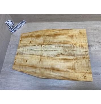 Клён Американский Волнистый заготовка на топ Смешанный АА Волна А 17х167-125х445 мм - 2шт.(книжкой) АКЦИЯ-0