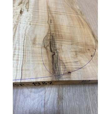 Клён Американский Волнистый заготовка на топ Радиал А Волна ААА 20х175-125х500-490 мм - 2шт.(книжкой) Уценка-трещины-8