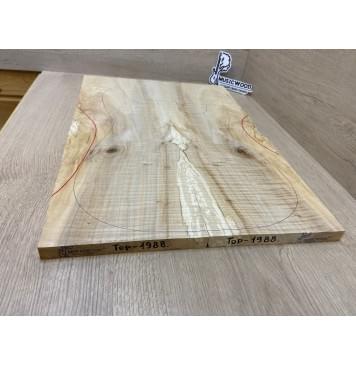 Клён Американский Волнистый заготовка на топ Смешанный А Волна АА 17х185х540 мм - 2шт.(книжкой) Уценка-сучки,трещины-5