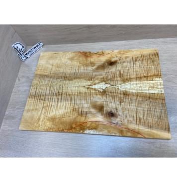 Клён Американский Волнистый заготовка на топ Смешанный А Волна АА 17х185х540 мм - 2шт.(книжкой) Уценка-сучки,трещины-0