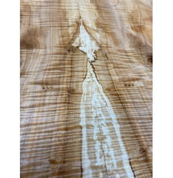 Клён Американский Волнистый заготовка на топ Смешанный А Волна АА 17х185х540 мм - 2шт.(книжкой) Уценка-сучки,трещины-15