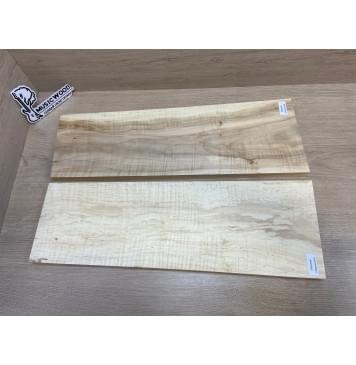 Клён Американский Волнистый заготовка на топ Тангент А Волна АА 20х188-167х545 мм - 2шт.(книжкой) АКЦИЯ-11