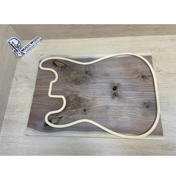 Орех Американский заготовка на топ под заливку Смешанный А 10х170х475 мм - 2 шт (книжкой)-7