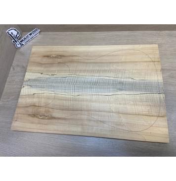 Клён Американский Spalted Волнистый заготовка на топ Радиал А Волна АА 19х184х535 мм - 2шт.(книжкой) Уценка-гнилостные поражения древесины, под стабилизацию или работу с порозаполнителями-2