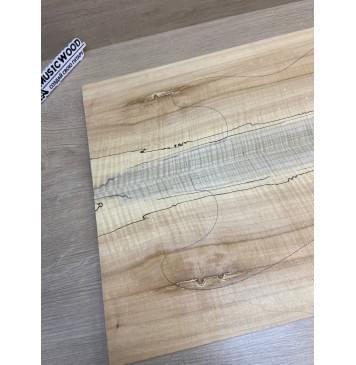 Клён Американский Spalted Волнистый заготовка на топ Радиал А Волна АА 19х184х535 мм - 2шт.(книжкой) Уценка-гнилостные поражения древесины, под стабилизацию или работу с порозаполнителями-11