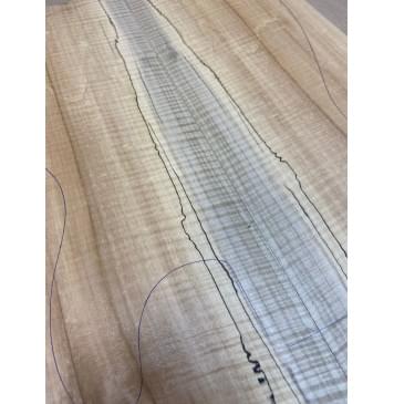 Клён Американский Spalted Волнистый заготовка на топ Радиал А Волна АА 19х184х535 мм - 2шт.(книжкой) Уценка-гнилостные поражения древесины, под стабилизацию или работу с порозаполнителями-10
