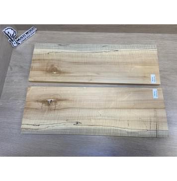 Клён Американский Spalted Волнистый заготовка на топ Радиал А Волна АА 19х184х535 мм - 2шт.(книжкой) Уценка-гнилостные поражения древесины, под стабилизацию или работу с порозаполнителями-13