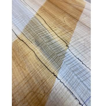 Клён Американский Spalted Волнистый заготовка на топ Радиал А Волна АА 19х184х535 мм - 2шт.(книжкой) Уценка-гнилостные поражения древесины, под стабилизацию или работу с порозаполнителями-12