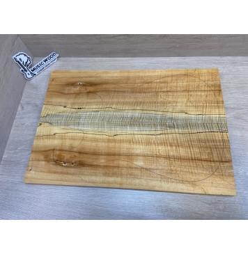 Клён Американский Spalted Волнистый заготовка на топ Радиал А Волна АА 19х184х535 мм - 2шт.(книжкой) Уценка-гнилостные поражения древесины, под стабилизацию или работу с порозаполнителями-0
