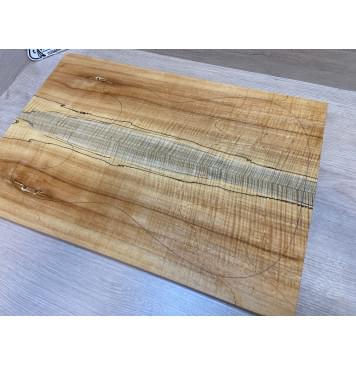 Клён Американский Spalted Волнистый заготовка на топ Радиал А Волна АА 19х184х535 мм - 2шт.(книжкой) Уценка-гнилостные поражения древесины, под стабилизацию или работу с порозаполнителями-17