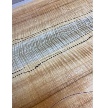 Клён Американский Spalted Волнистый заготовка на топ Радиал А Волна АА 19х184х535 мм - 2шт.(книжкой) Уценка-гнилостные поражения древесины, под стабилизацию или работу с порозаполнителями-15
