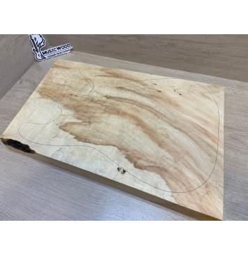 Клён Американский Волнистый заготовка корпуса Смешанный ААА Волна АА 50.5х342-315х465 мм (Массив) -3