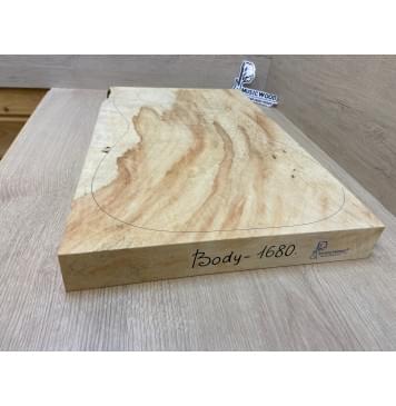 Клён Американский Волнистый заготовка корпуса Смешанный ААА Волна АА 50.5х342-315х465 мм (Массив) -4