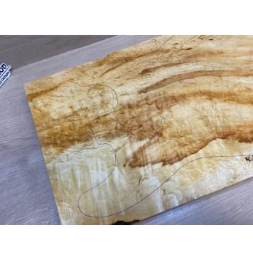 Клён Американский Волнистый заготовка корпуса Смешанный ААА Волна АА 50.5х342-315х465 мм (Массив) -15