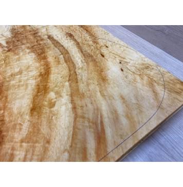 Клён Американский Волнистый заготовка корпуса Смешанный ААА Волна АА 50.5х342-315х465 мм (Массив) -12