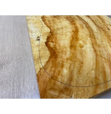 Клён Американский Волнистый заготовка корпуса Смешанный ААА Волна АА 50.5х342-315х465 мм (Массив) -13