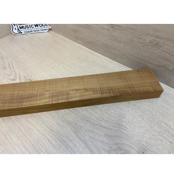 Клён Волнистый Печёный 180гр заготовка грифа для Безголовой гитары Радиал АА Волна ААА 25.5х68-65х595 мм (Уценка-сучок)-4