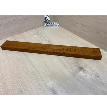 Клён Волнистый Печёный 180гр заготовка грифа для Безголовой гитары Радиал АА Волна ААА 25.5х68-65х595 мм (Уценка-сучок)-19