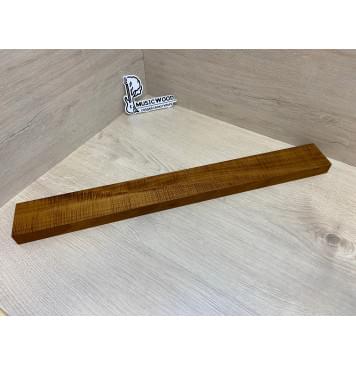 Клён Волнистый Печёный 180гр заготовка грифа для Безголовой гитары Радиал АА Волна ААА 25.5х68-65х595 мм (Уценка-сучок)-0