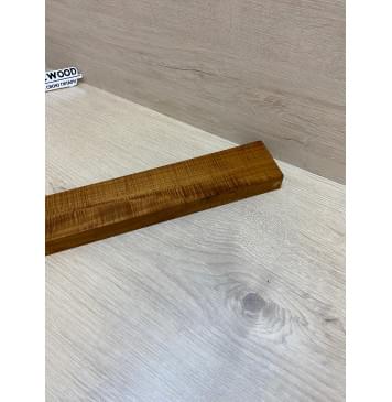 Клён Волнистый Печёный 180гр заготовка грифа для Безголовой гитары Радиал АА Волна ААА 25.5х68-65х595 мм (Уценка-сучок)-23