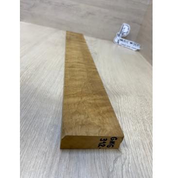 Клён Волнистый Печёный 180гр заготовка грифа для Безголовой гитары Смешанный А Волна АА 22х70х530 мм (Уценка-трещина)-2