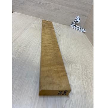 Клён Волнистый Печёный 180гр заготовка грифа для Безголовой гитары Смешанный А Волна АА 22х70х530 мм (Уценка-трещина)-4