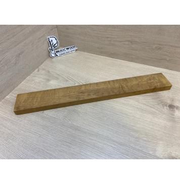 Клён Волнистый Печёный 180гр заготовка грифа для Безголовой гитары Смешанный А Волна АА 22х70х530 мм (Уценка-трещина)-6