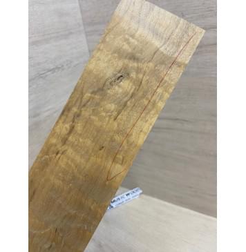 Клён Волнистый Печёный 180гр заготовка грифа для Безголовой гитары Смешанный А Волна АА 22х70х530 мм (Уценка-трещина)-7