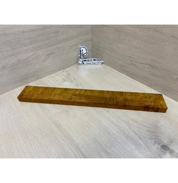 Клён Волнистый Печёный 180гр заготовка грифа для Безголовой гитары Смешанный А Волна АА 22х70х530 мм (Уценка-трещина)-11