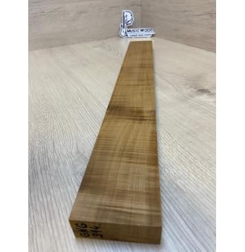 Клён Волнистый Печёный 180гр заготовка грифа для Безголовой гитары Радиал АА Волна ААА 25.5х68х570 мм-7