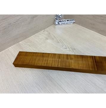 Клён Волнистый Печёный 180гр заготовка грифа для Безголовой гитары Радиал АА Волна ААА 25.5х68х570 мм-10