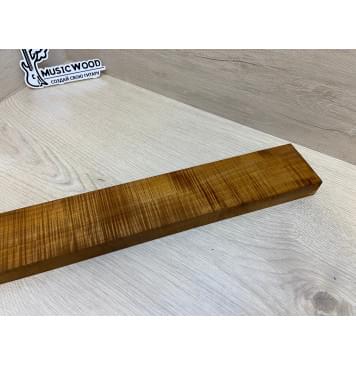 Клён Волнистый Печёный 180гр заготовка грифа для Безголовой гитары Радиал АА Волна ААА 25.5х68х570 мм-17