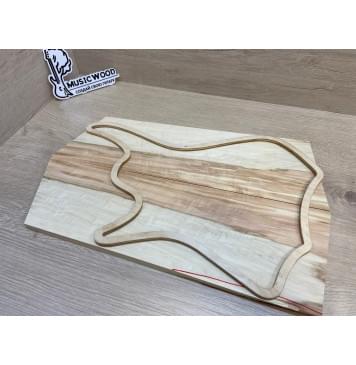Клён Американский Волнистый заготовка на топ для Тревел гитары Смешанный ААА Волна АА 10х135-115х395-340 мм - 2шт.(книжкой) АКЦИЯ-0