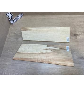 Клён Американский Волнистый заготовка на топ для Тревел гитары Смешанный ААА Волна АА 10х135-115х395-340 мм - 2шт.(книжкой) АКЦИЯ-8