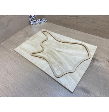 Клён Американский Волнистый заготовка на топ для Тревел гитары Смешанный АА Волна АА 10х150-130х395-385 мм - 2шт.(книжкой) АКЦИЯ-2