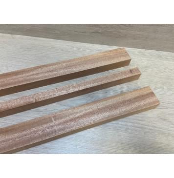 Махагон Кая заготовка грифа безголовой гитары Радиал ААА 27х(46-20-46)х570 мм - из 3х частей-1