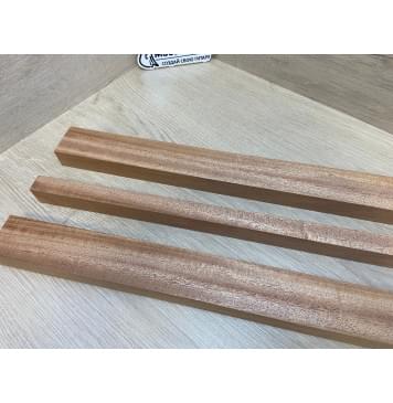 Махагон Кая заготовка грифа безголовой гитары Радиал ААА 27х(46-20-46)х570 мм - из 3х частей-3