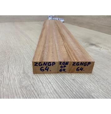 Махагон Кая заготовка грифа безголовой гитары Радиал ААА 27х(46-20-46)х570 мм - из 3х частей-2